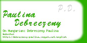 paulina debreczeny business card